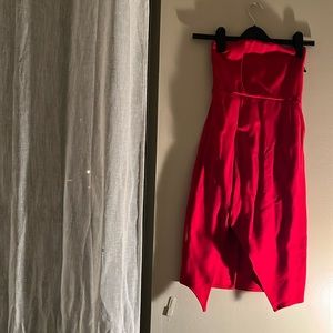 Strapless mini dress